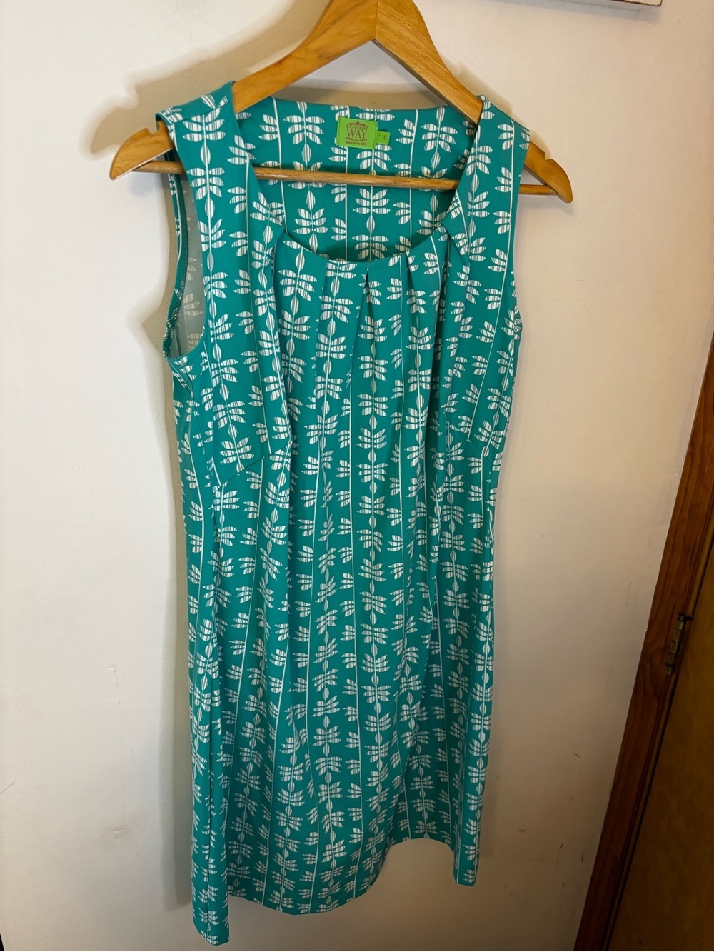 Katherine Way UPF 50 Teal Sleeveless Floral Midi Dress